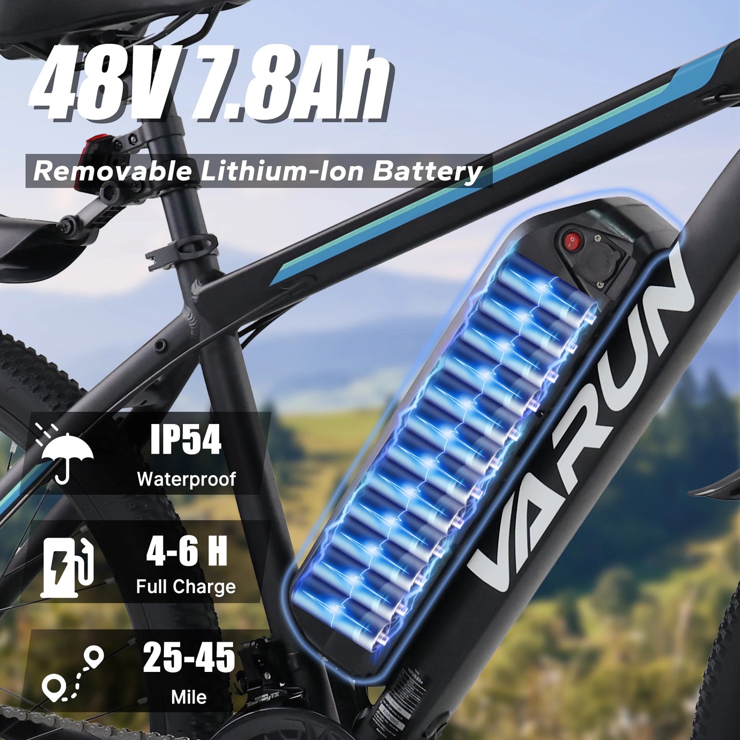 VARUN-M26-2, Electric Mountain Bike City 500W 10AH LCD