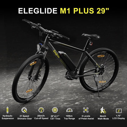 Eleglide-M1 Plus. MTB/City Electric Bike 12.5ah 250W (Mobile App)