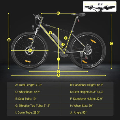 Eleglide-M1 Plus. MTB/City Electric Bike 12.5ah 250W (Mobile App)