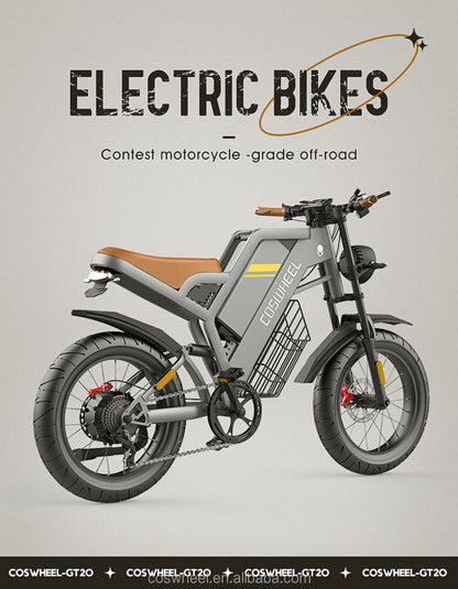 CosWheel-GT20 Mountain/City Electric Bike 1000Wa, 25ah