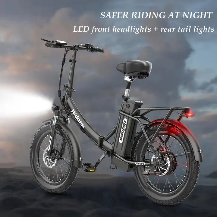 HIDOES-HD-C2 800Wa, 12ah,48V Foldable Electric Bike MTB City Fat Tyre Bicycle