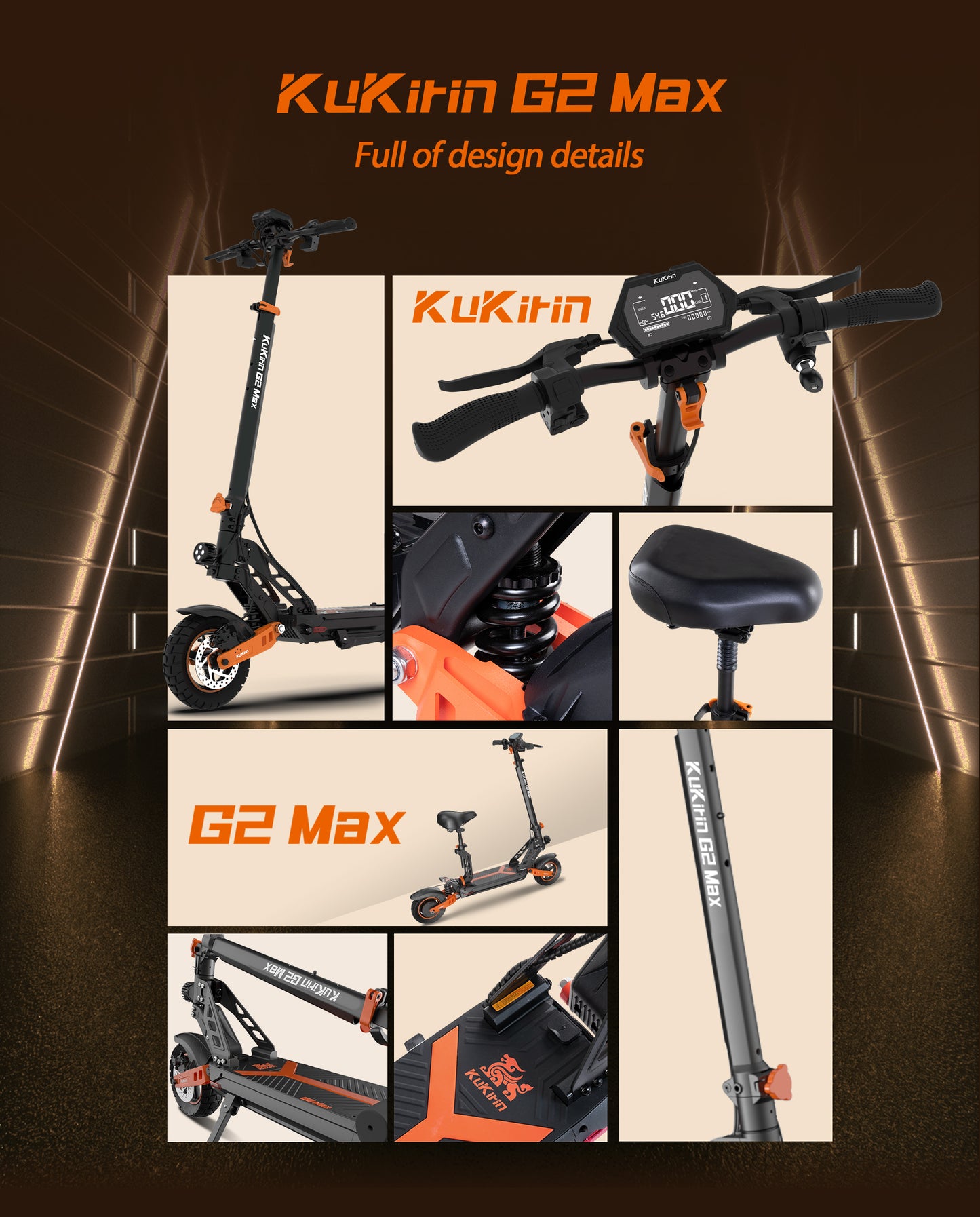 KuKirin G2 Pro: Electric Scooter Foldable | 15AH | 720W| 45KM/H Long Range