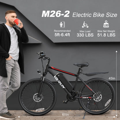 VARUN-M26-2, Electric Mountain Bike City 500W 10AH LCD