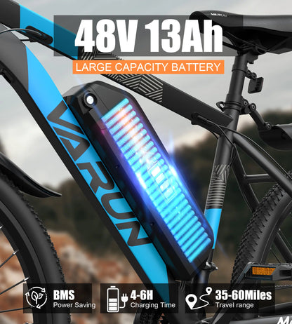 VARUN-M27-1 & Pro. Electric Bike Mountain/City 27.5in Fat Tyre 13Ah 500W