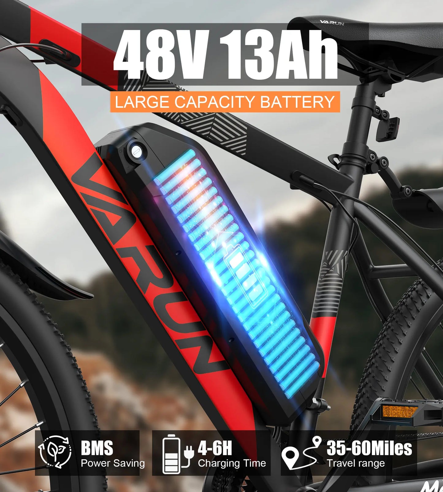 VARUN-M27-1 & Pro. Electric Bike Mountain/City 27.5in Fat Tyre 13Ah 500W