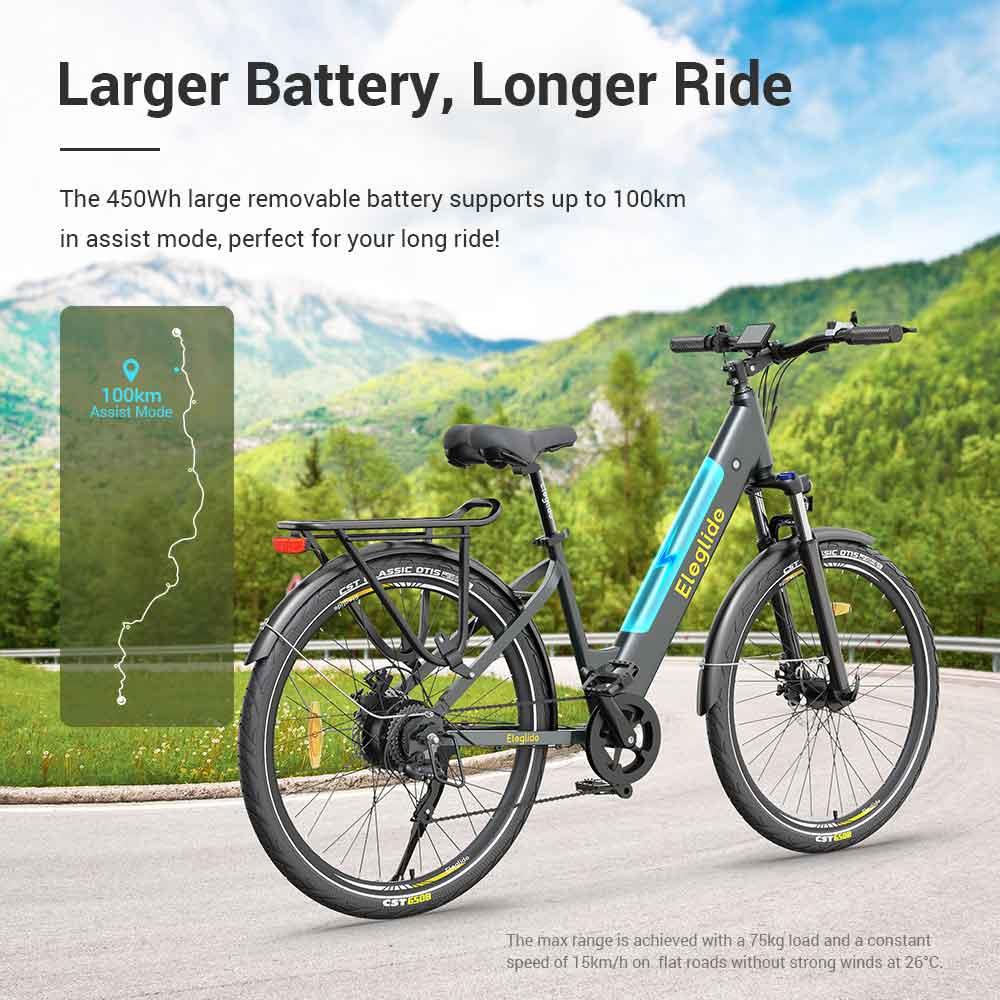 Eleglide-T1, Step Thru City Electric Bike 250W 12.5ah Bicycle