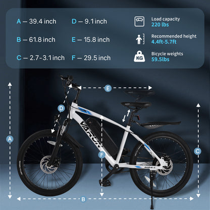 VARUN-M24-1 Electric Bike Mountain/City 24in 7.8ah 350w