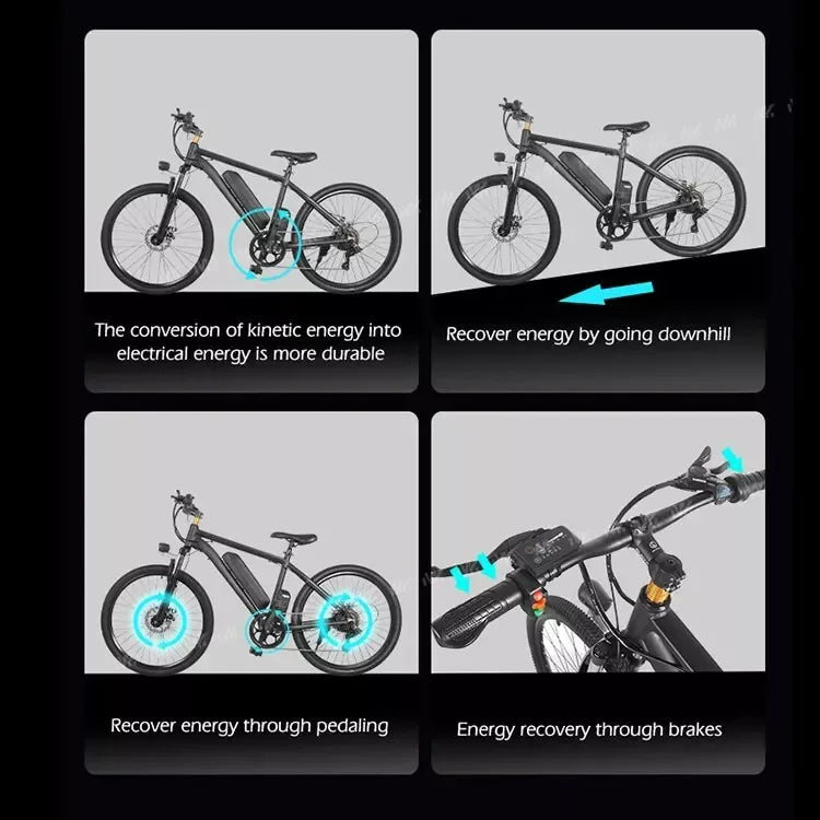 MANKEEL-MK010, MTB Electric Bike 350Wa 36V 10Ah 7speed 26in Hybrid F/Suspension