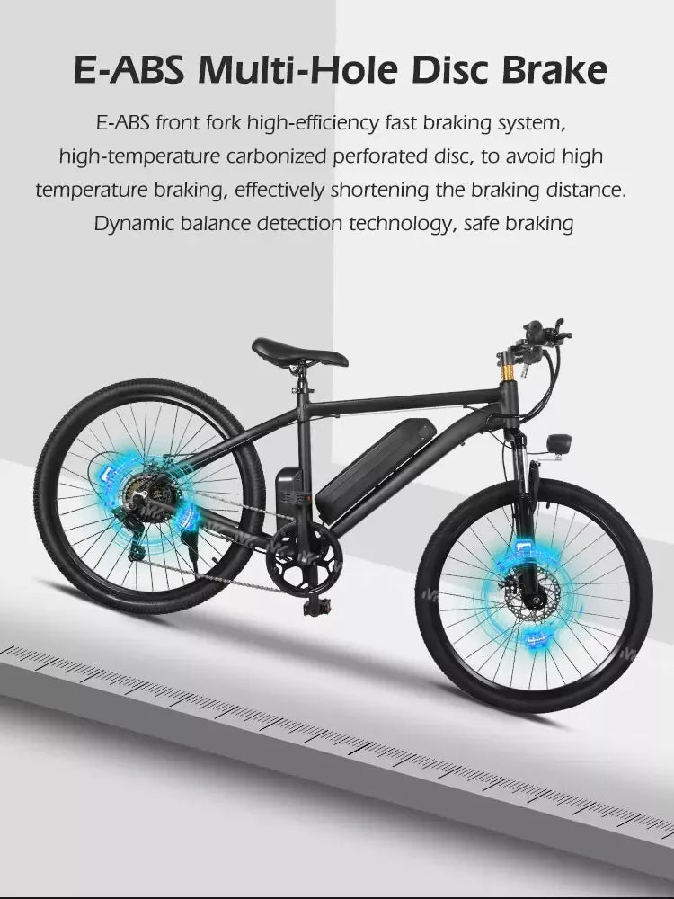 MANKEEL-MK010, MTB Electric Bike 350Wa 36V 10Ah 7speed 26in Hybrid F/Suspension