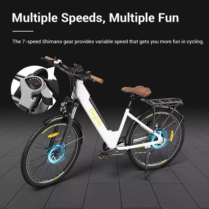 Eleglide-T1, StepThru City Electric Bike 250W 36V CST 27.5in 12.5ah 50KM Range