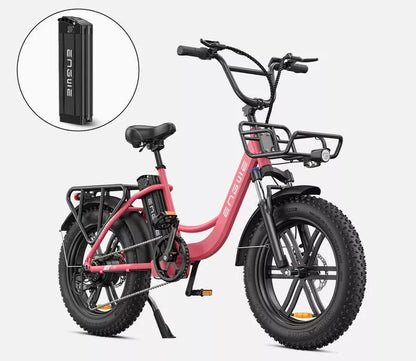 ENGWE L20 Foldable City Electric Bike Fat Tyre Bicycles 250W 13Ah 20"4in, 48V