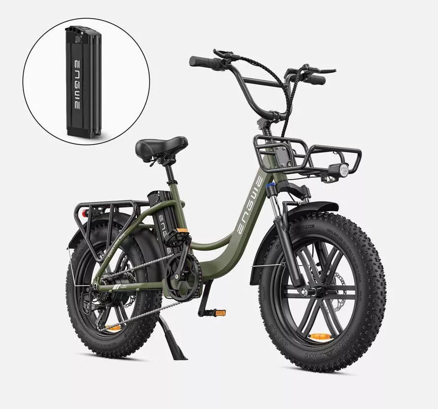 ENGWE L20 Foldable City Electric Bike Fat Tyre Bicycles 250W 13Ah 20"4in, 48V